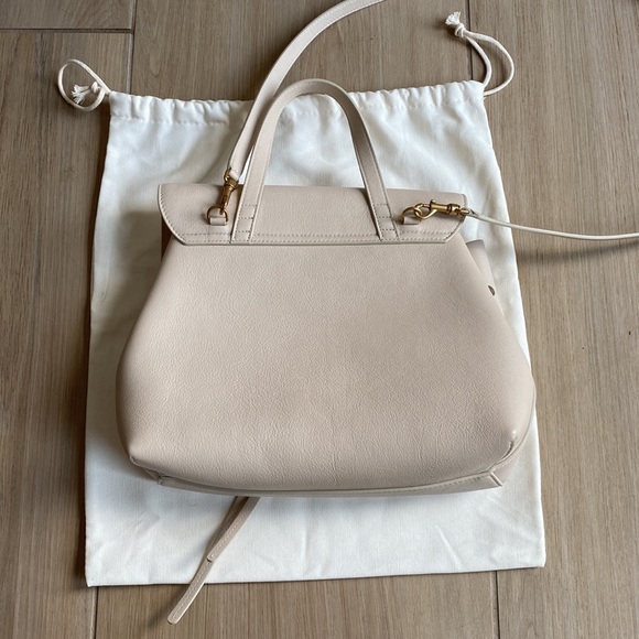 Mansur Gavriel Cream Leather Crossbody or Tote bag